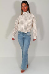 womens polka dot jacket wind breaker styledup 