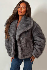 zara womens fur jacket with collar styledup