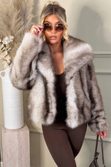 womens faux fur coat zara uk