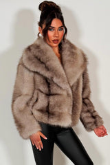 faux fur jacket with collar styledup uk
