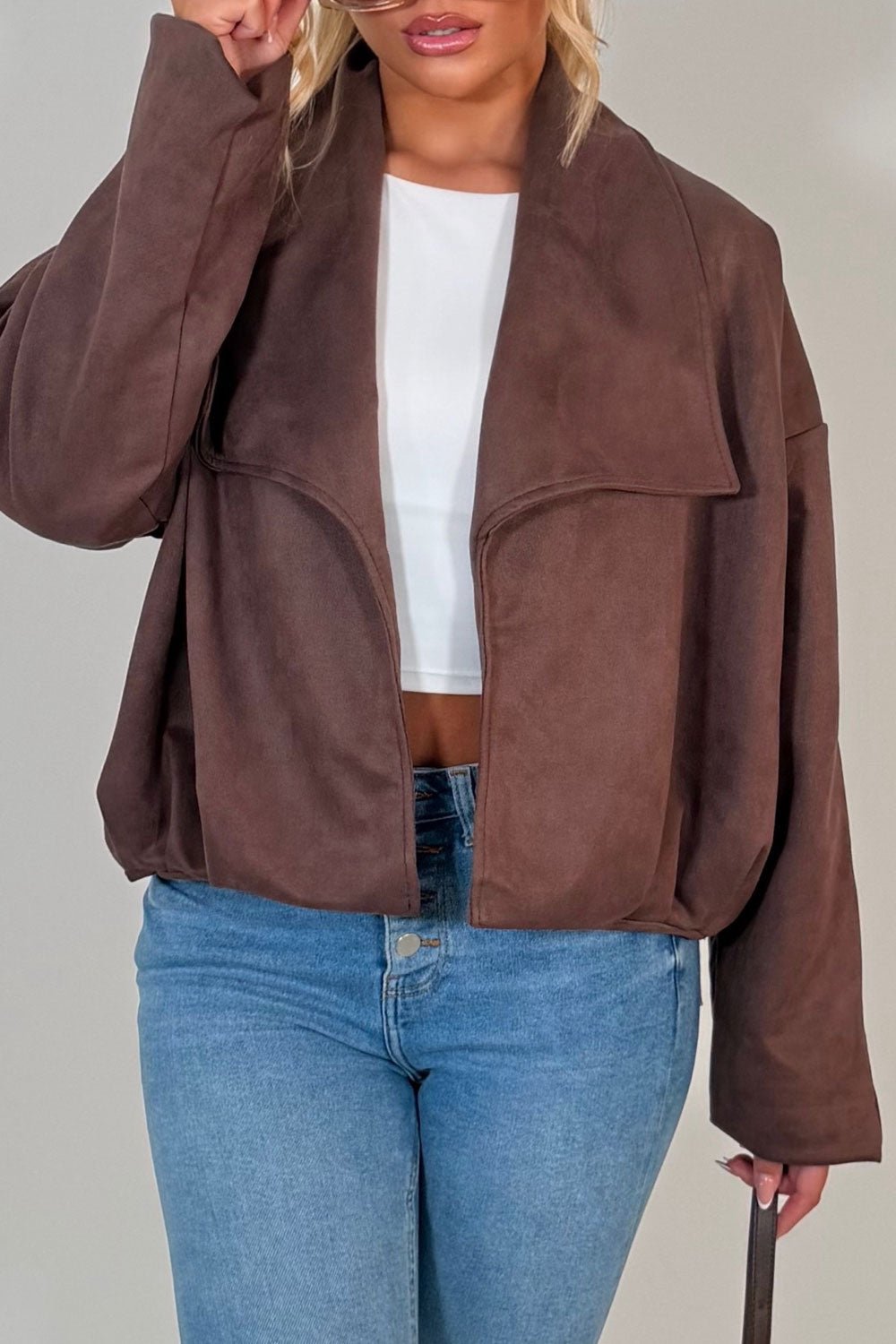 brown suede jacket for womens styledup uk