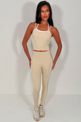alo yoga airbrush high waist legging & double up bra top two piece matching set uk sale styledup fashion uk sale