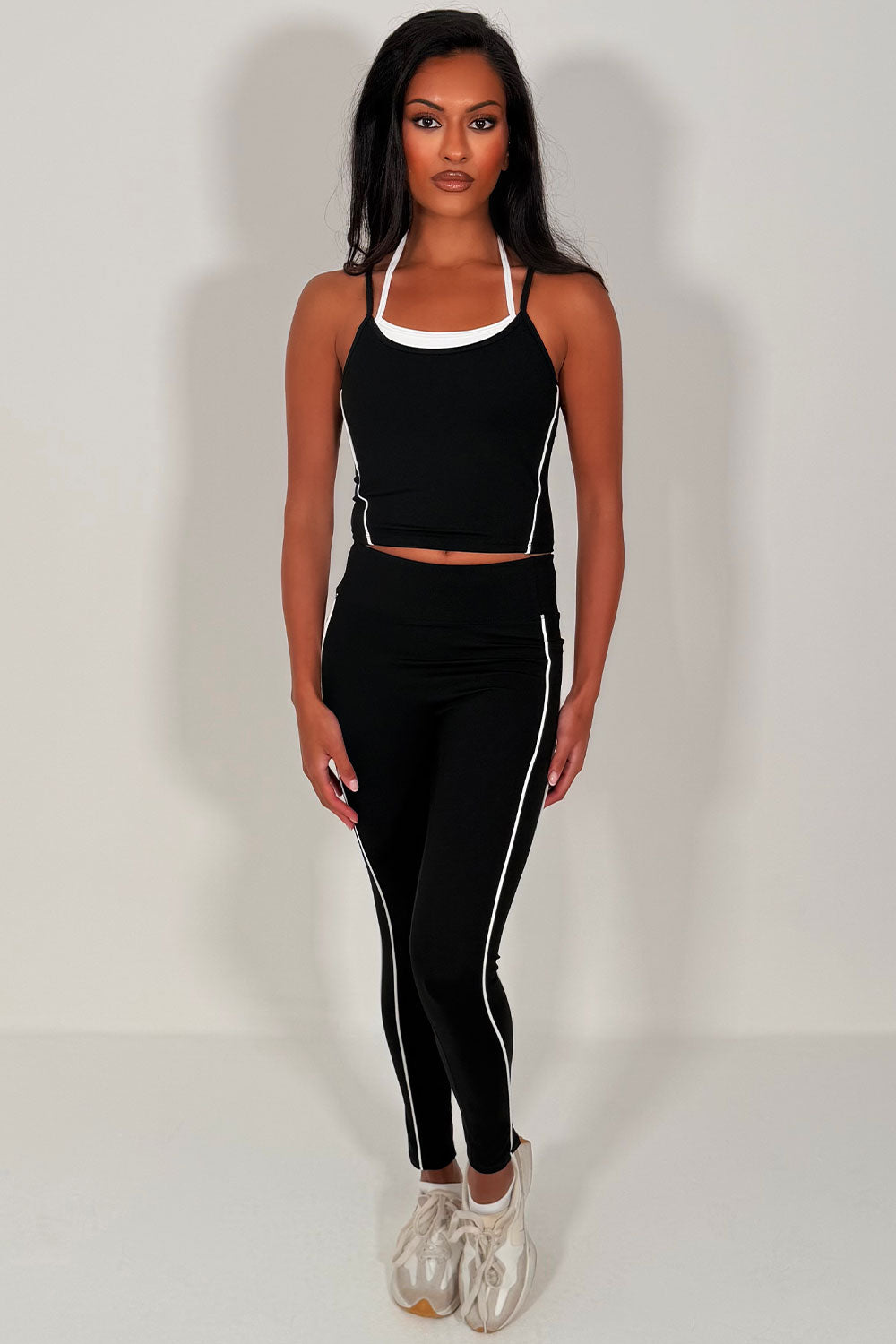 alo yoga airbrush high waist legging & double up bra top two piece matching set uk sale styledup fashion uk sale
