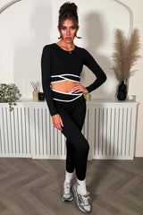 lululemon crossover v waist leggings and crop top two piece co ord set styledup 