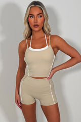 alo yoga womens shorts and crop top co ord set summer everyday outfit styledup