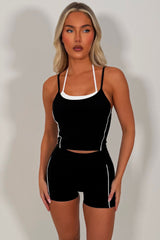 womens gym shorts and crop top co ord set premium quality alo yoga styledup uk