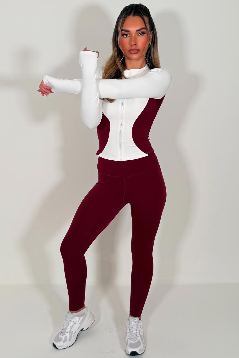 womens lululemon leggings and sport track jacket set styledup uk