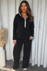 half zip sweatshirt and joggers loungewear co ord set for womens new season outfit