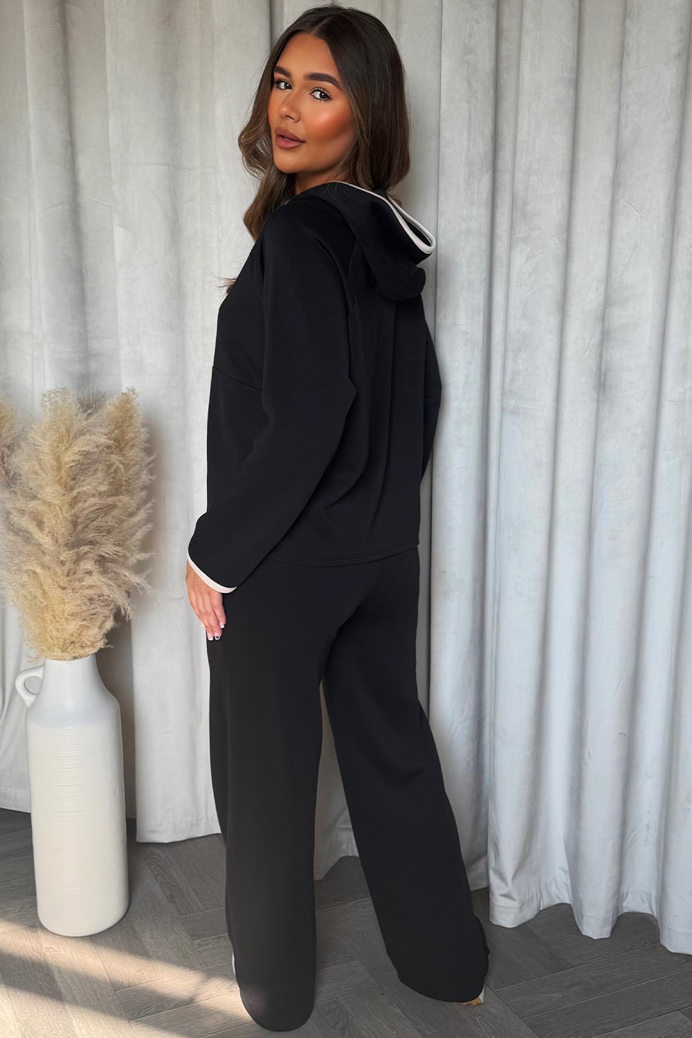 womens half zip sweatshirt and joggers co ord set styledup