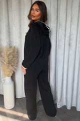 womens half zip sweatshirt and joggers co ord set styledup