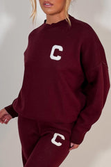couture club knitted lounge set c slogan womens uk styledup
