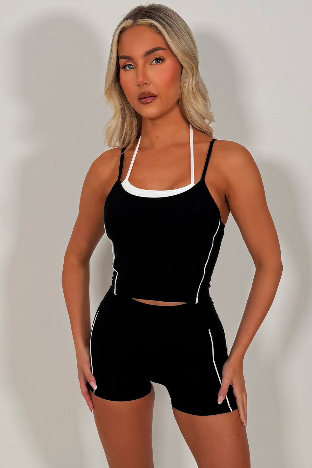 alo yoga womens shorts and crop top co ord set summer everyday outfit styledup