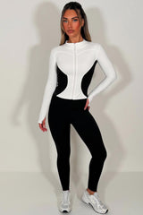 womens lululemon sports track jacket and high waist leggings co ord set styledup uk
