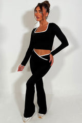 womens lululemon high rise yoga pants and long sleeve top co ord set styledup 