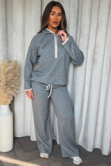 half zip sweatshirt and joggers two piece loungewear co ord set womens