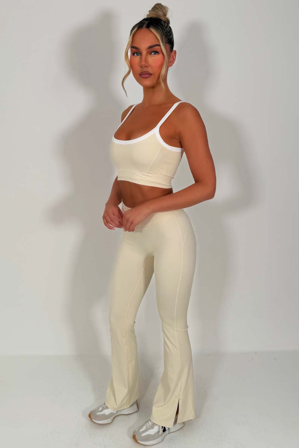 womens flare trousers and top co ord set styledup uk