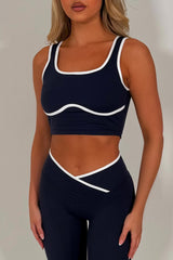 womens lululemon cross over waist yoga leggings and top two piece activewear pilates outfit set styledup uk