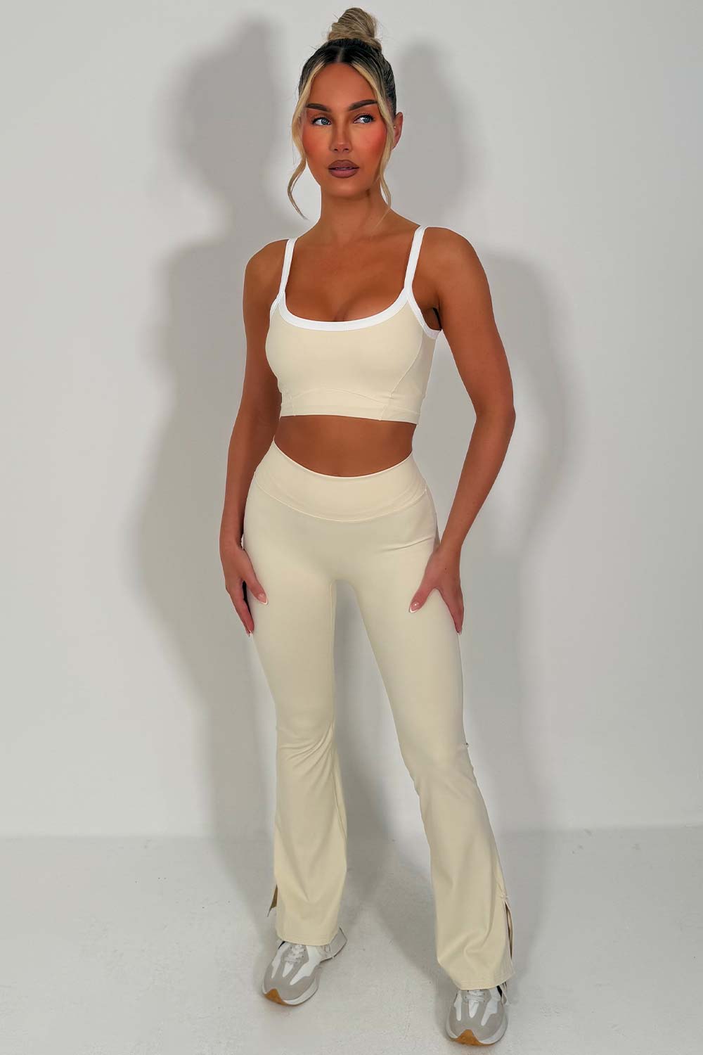 alo yoga pants and top two piece activewear set yoga pilates outfit sale uk styledup