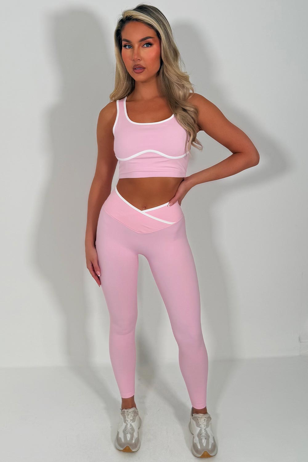 lululemon leggings and top two piece activewear pilates yoga outfit set styledup uk