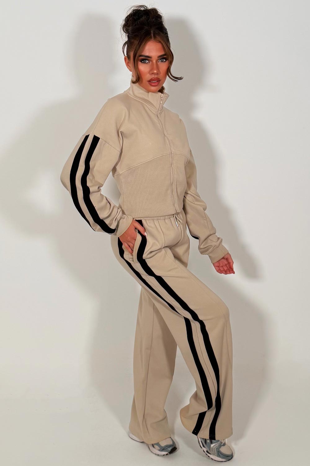 womens side stripe loungewear co ord set styledup 