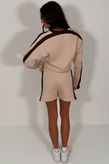 crop tracksuit with graphics and stripes styledup womens summer holiday trendy airport outfit styledup uk