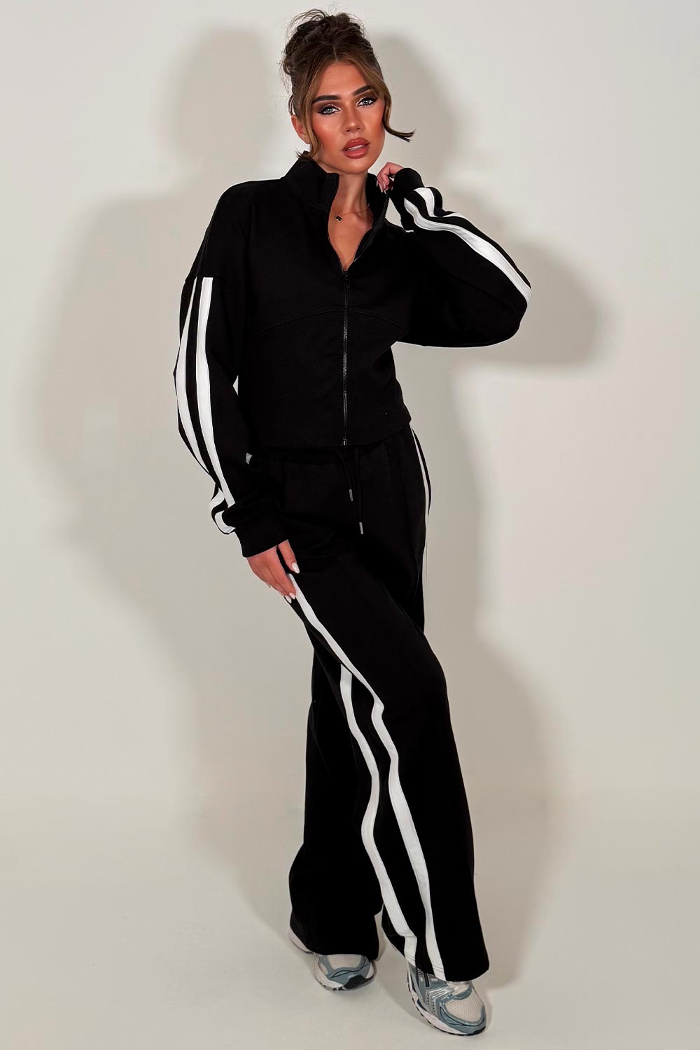 womens side stripe tracksuit lounge set co ord sale airport outfit styledup 