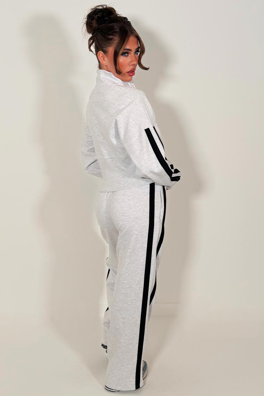 womens tracksuit co ord lounge set with side stripe styledup 