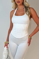 capri pants corset crop top 3 piece matching outfit co ord set for night out occasions day or night styledup