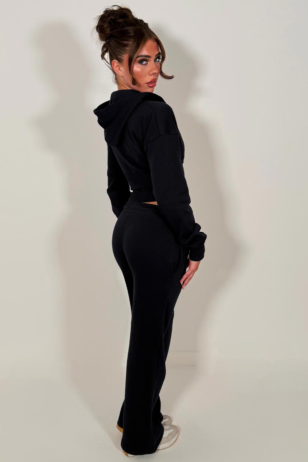 womens zara tracksuit set with cinched waist couture club