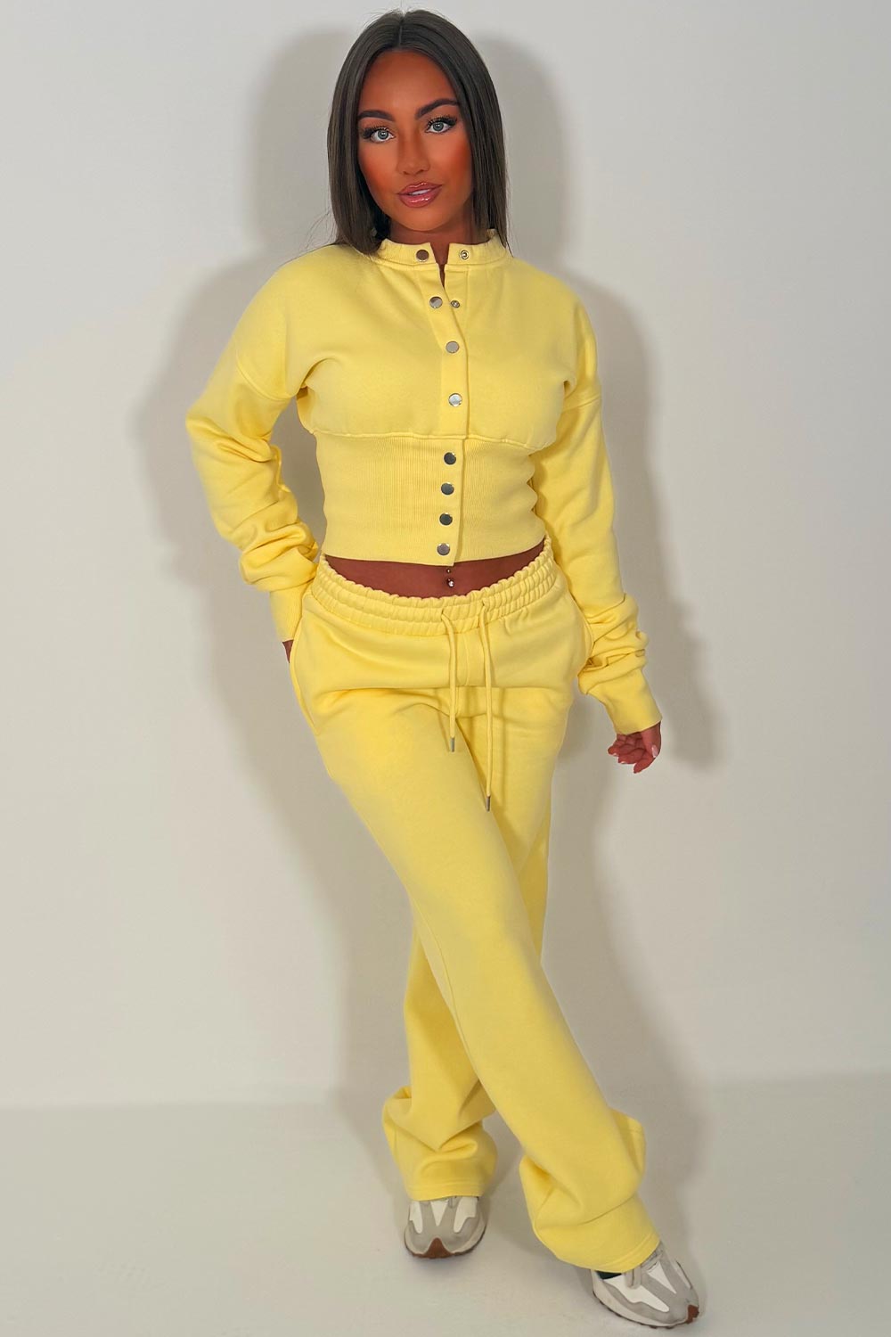 womens button up waist compression tracksuit tiktok styledup