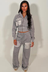 womens cargo hoodie and wide leg joggers co ord tracksuit styledup 