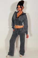 womens joggers and crop corset faux fur hoodie everyday tracksuit set styledup fashion