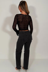 black lace long sleeve structured corset top occasion outfit festival clothes for womens styledup 