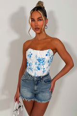 white tie up back corset top styledup fashion