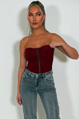corset top with hook and eye bardot styledup