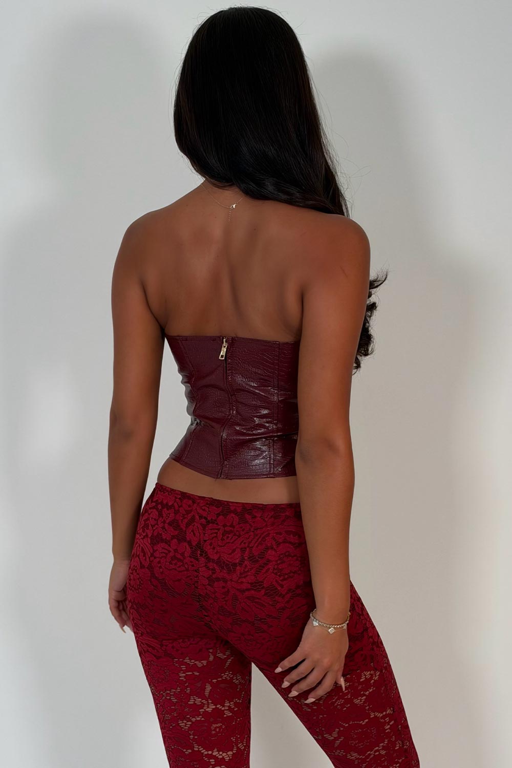 lace up strapless corset top night out festival rave outfit styledup uk