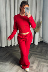 joggers and corset crop zip through sweatshirt tracksuit co ord womens airport travelling outfit set styledup 