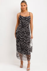 womens summer holiday maxi dress in zebra print occasion outfit