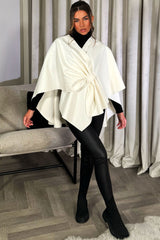 cape with bow womens styledup poncho