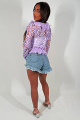 crochet lace cardigan top styledup