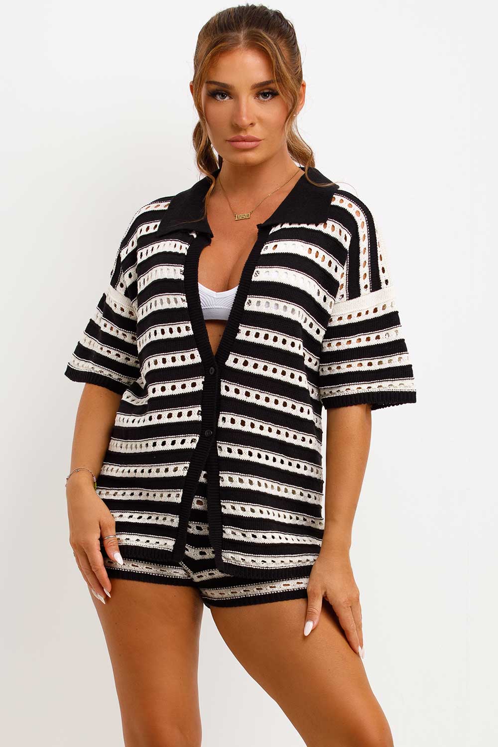 womens top and shorts two piece co ord set styledup