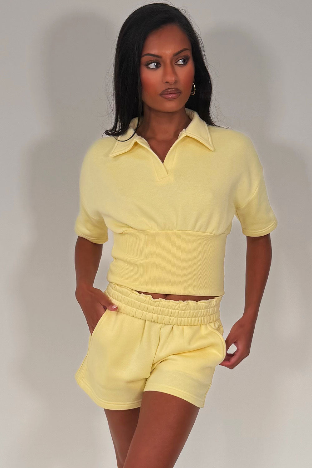 womens summer shorts tracksuit holiday airport outfit styledup fashion