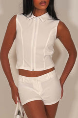 festival micro shorts and top two pieec co ord summer festival going out outfit styledup whitefox uk