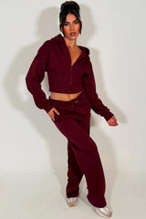 womens crop corset hoodie and joggers casual loungewear co ord set airport outfit styledup