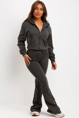 bell bottom flared tracksuit khaki styledup fashion