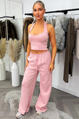 wide leg jogger tracksuit set womens airport outfit co ord styledup