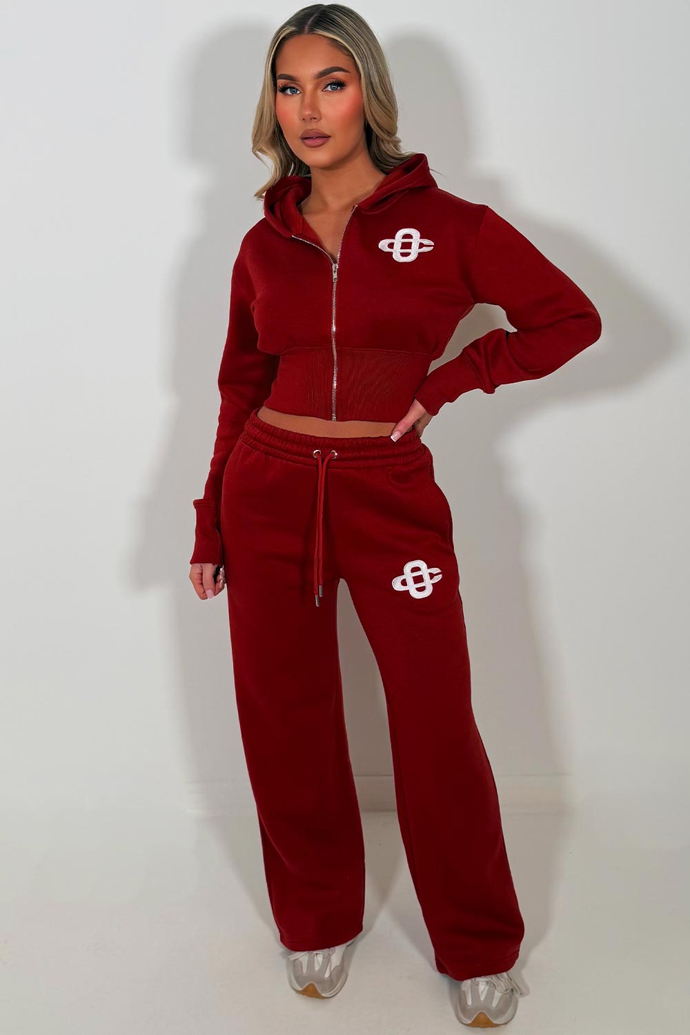 corset hoodie and joggers tracksuit co rod set for womens styledup