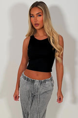 double layered sleeveless crop top for summer festival everyday use styledup uk 