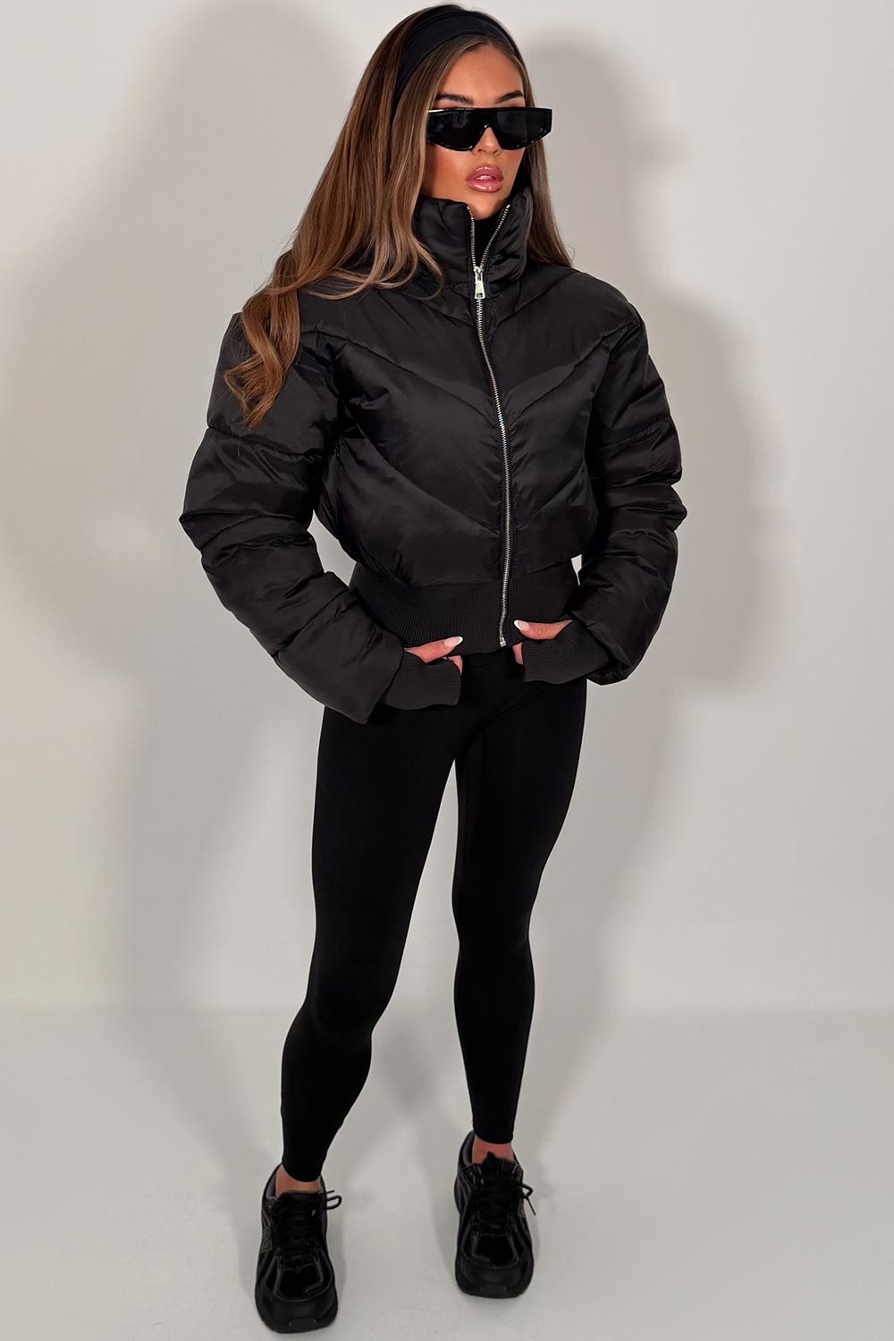 alo yoga cropped atmosphere puffer jacket styledup uk 