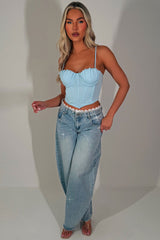 bustier corset crop top with straps styledup 